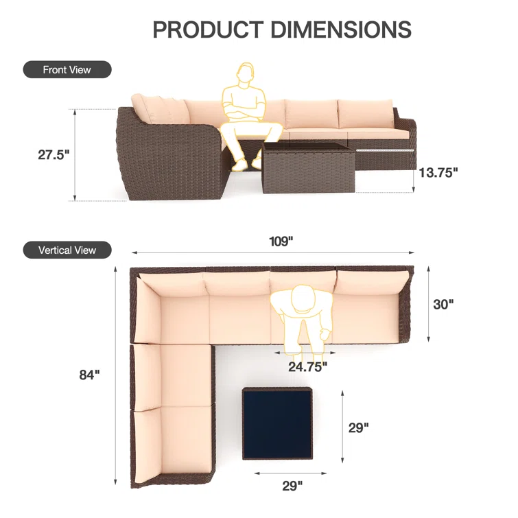 Birte 6 - Person Outdoor Seating Group with Cushions