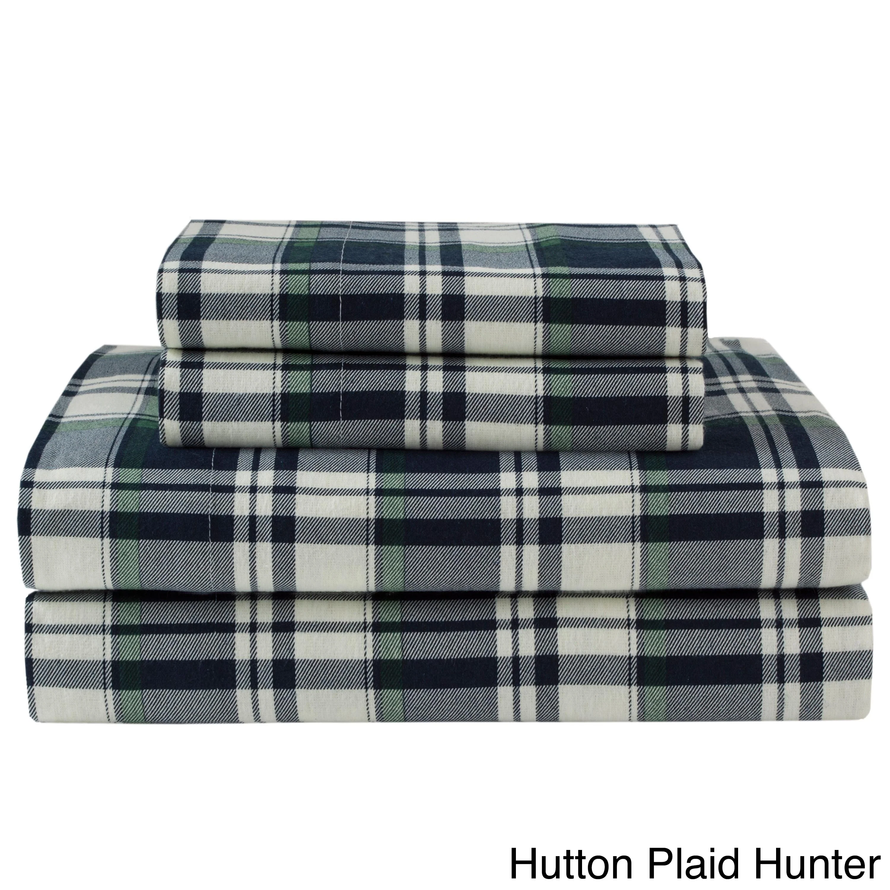 Elite Home Products Medium Blue Winter Nights Cotton Flannel Bed Sheet Set