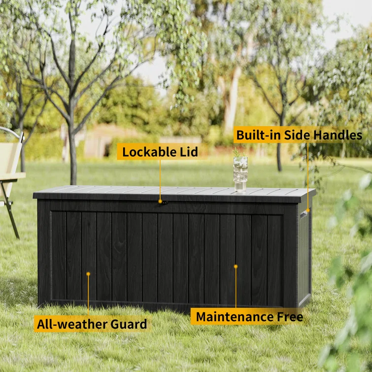 Emperic Design 57.5'' W 230 Gallons Water Resistant Resin Lockable Deck Box
