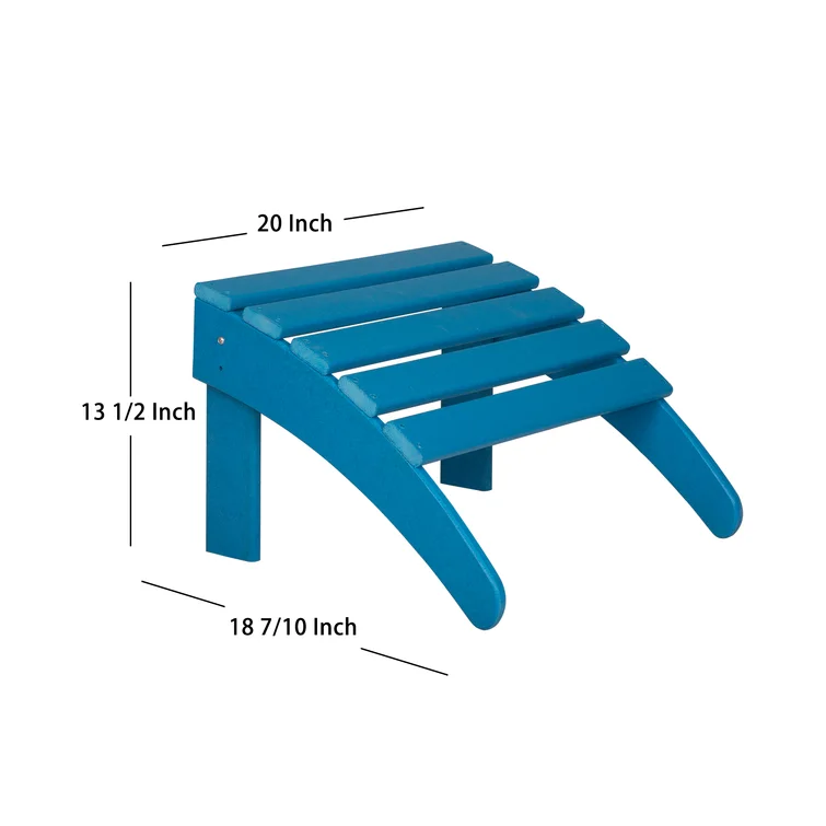 Shaunna Resin Adirondack Chair with Ottoman