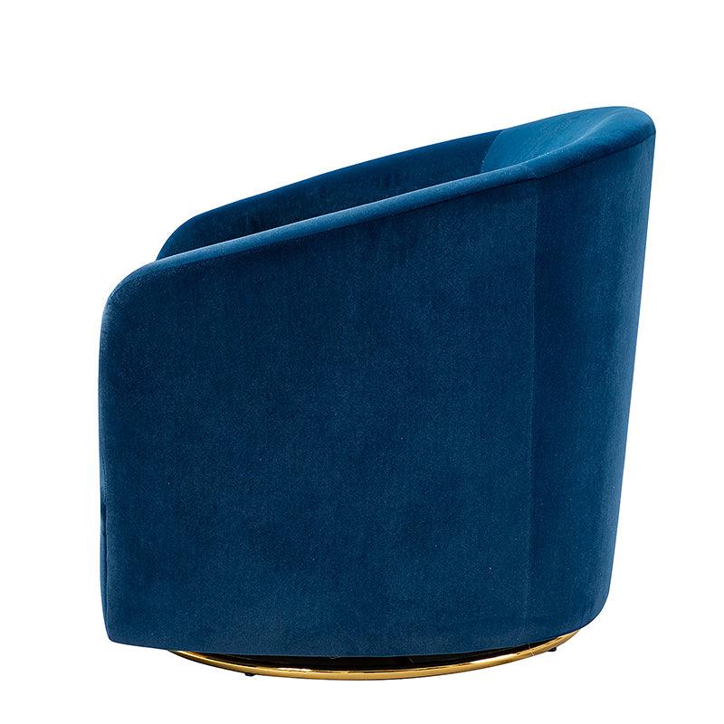 Emanuela Velvet Swivel Barrel Armchair
