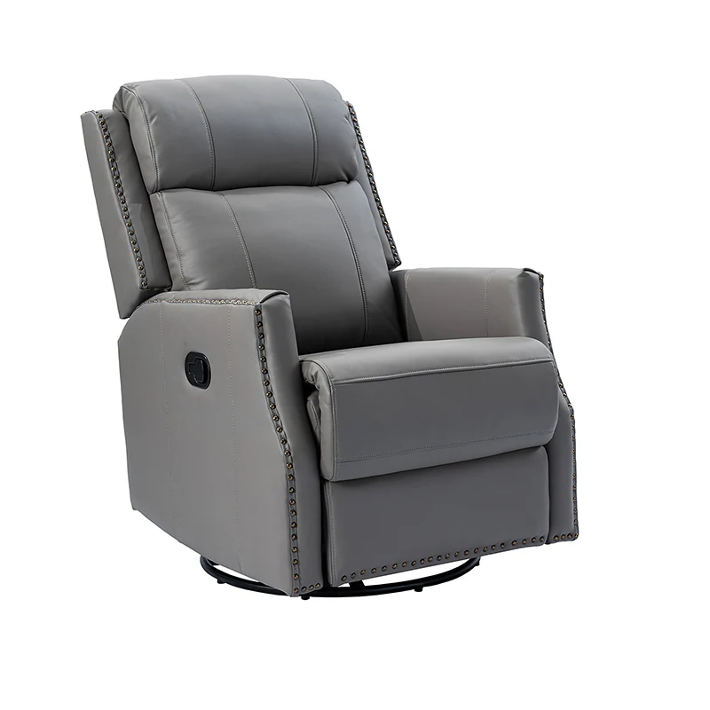Epimetheus Genuine Leather Manual Swivel Recliner