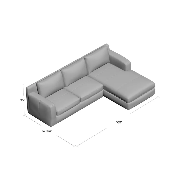 Denali 2 - Piece Leather Sectional