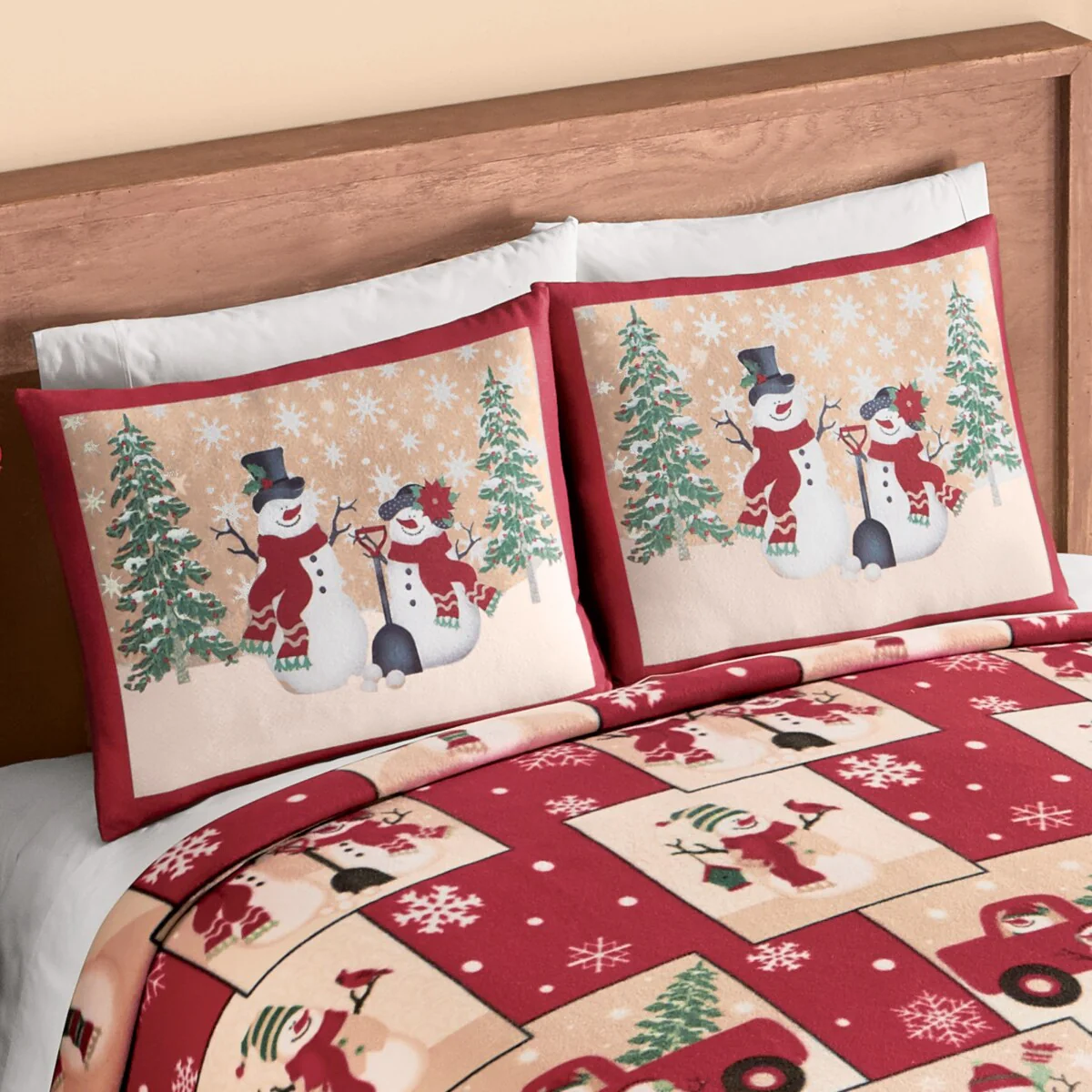 S/2 Country Snowman Sham Set