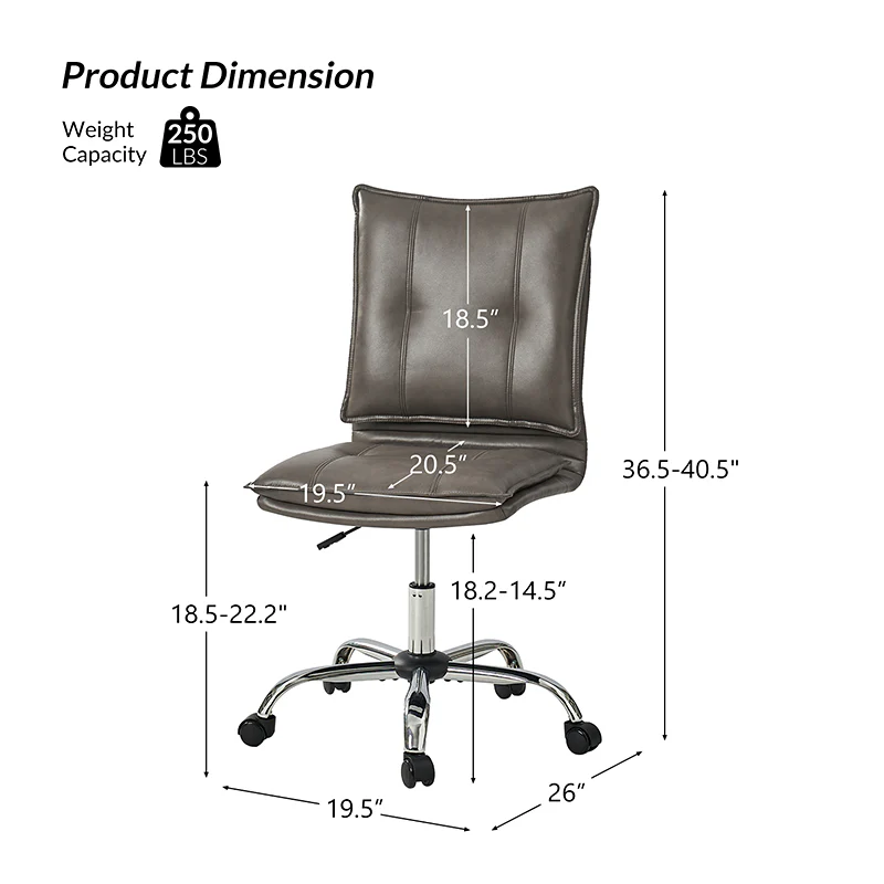 Edwin Leather Swivel Task Chair
