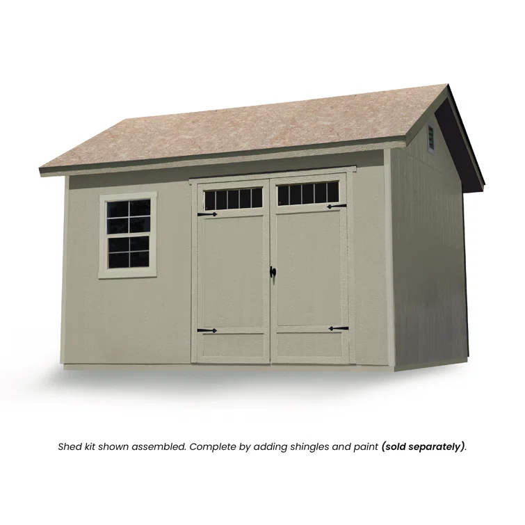 Beachwood 10 ft. W x 12 ft. D Wood Storage Shed With Floor