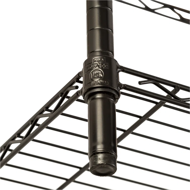 4-Tier Metal Height-Adjustable Shelving Unit (54" H x 36" W x 14" D)