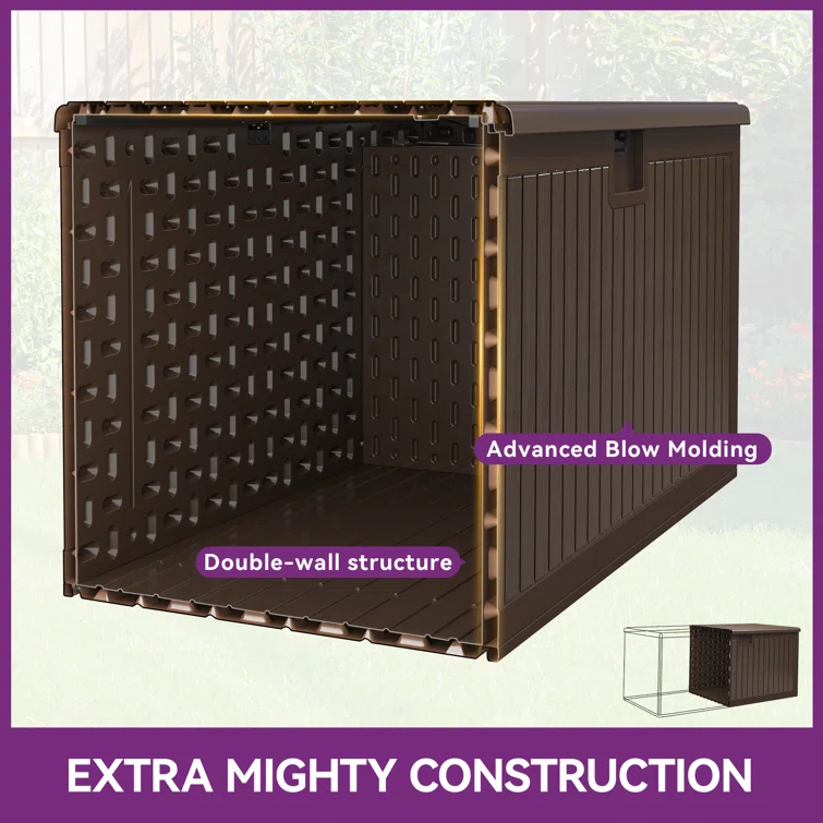 Balconera 260 Gallons Water Resistant Resin Lockable Deck Box