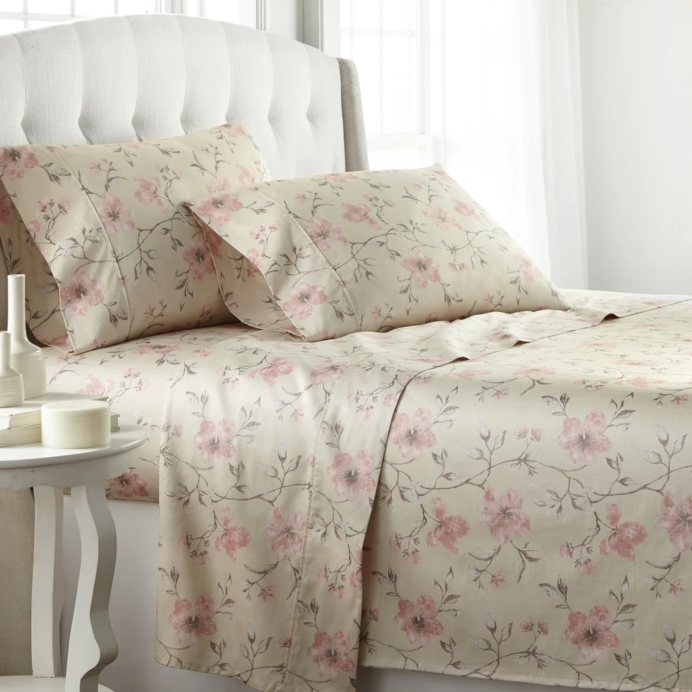 Mystic Garden Extra Deep Pocket Cotton Sateen 4-piece Bed Sheet Set