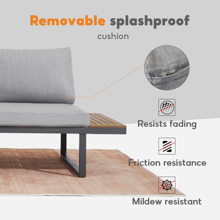 Adelinah 5 - Person Outdoor Seating Group with Cushions