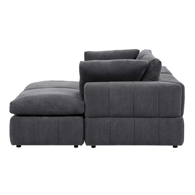 Laurynn 4 - Piece Corduroy Sectional