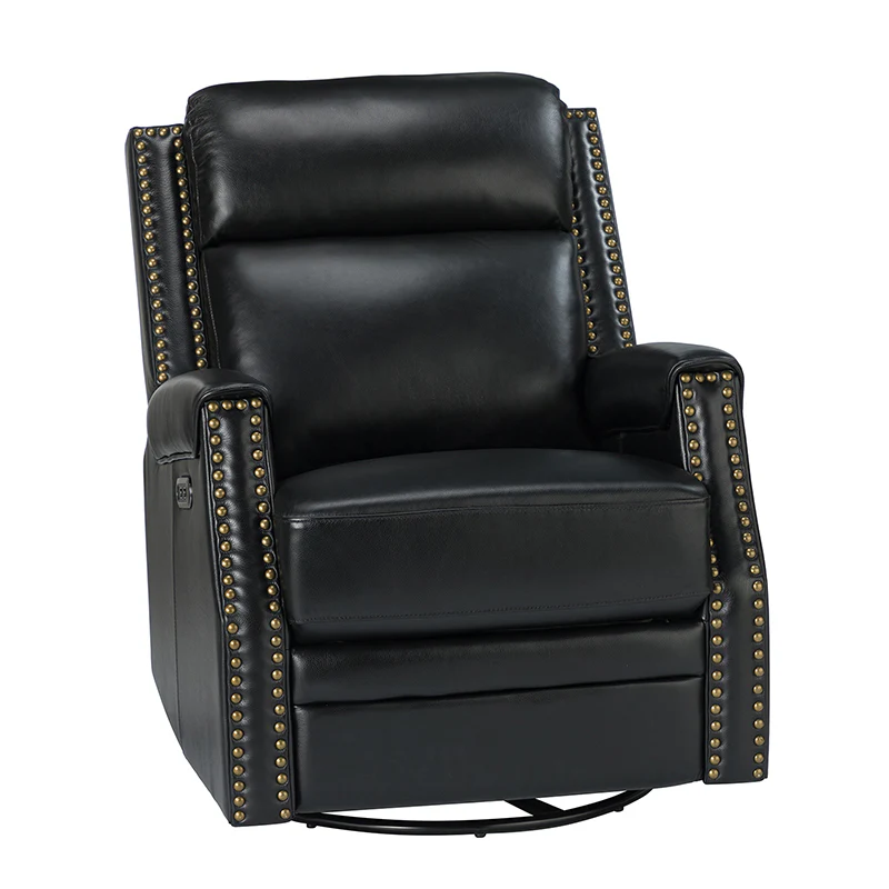 Hieronymus Genuine Leather Power Rocking Recliner