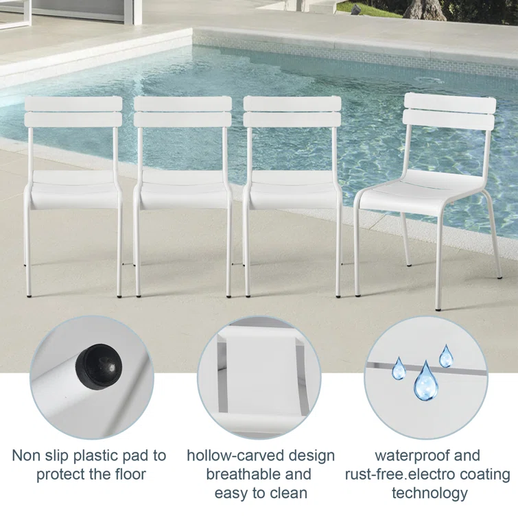 Laudie 4 - Person Square Outdoor Dining Set