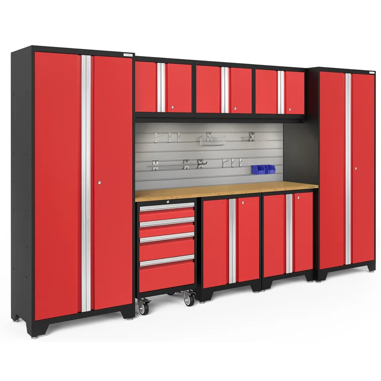 Bold Series 76.75'' H x 132'' W x 18'' D 9 Garage Storage Cabinet Set
