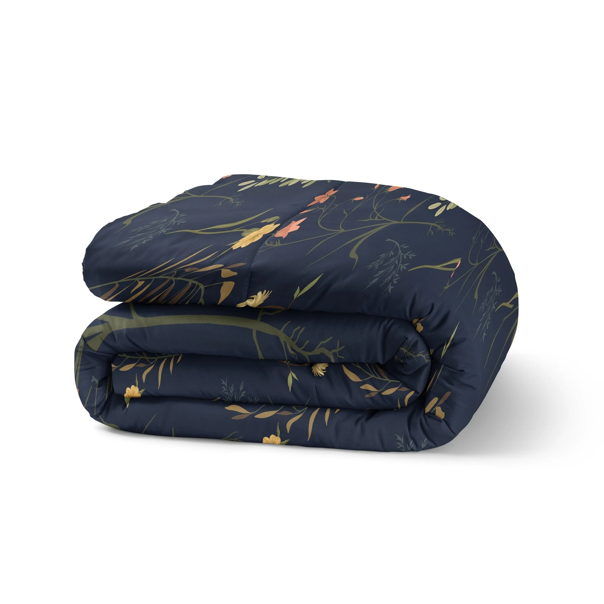 FALL BOTANICALS NAVY Comforter Set By Kavka Designs