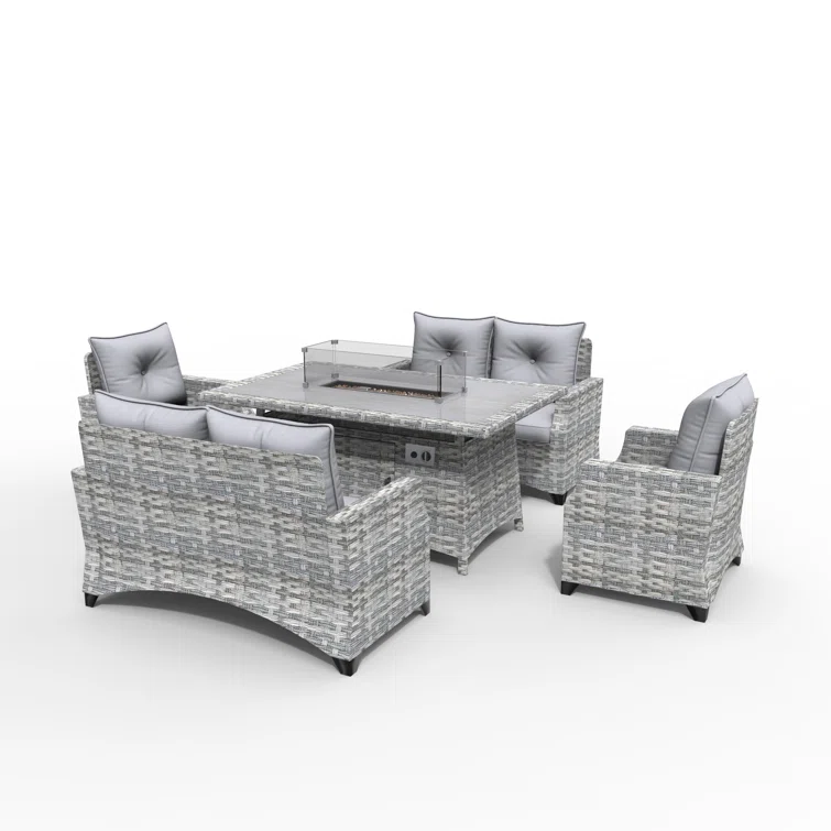 6 - Person Outdoor Seating Group with Cushions