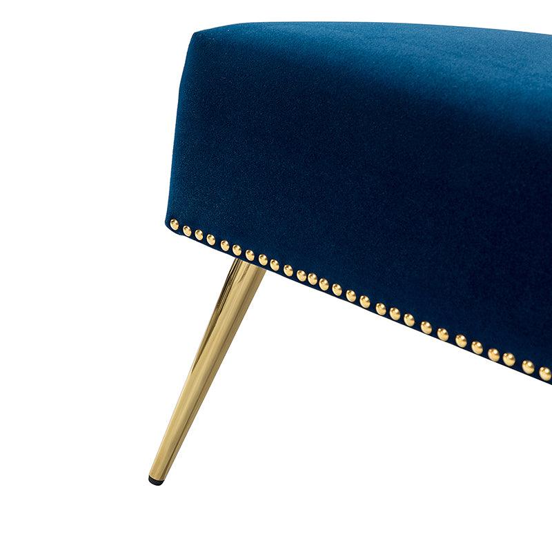 Megara Velvet Armless Wingback Loveseat