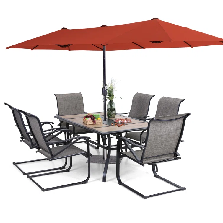 Alyah 6 - Person Rectangular Outdoor Dining Set