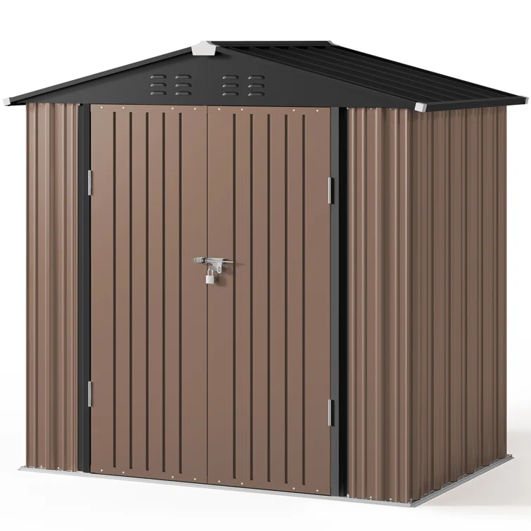 Lockable 6 ft. W x 4 ft. D Metal Storage Shed