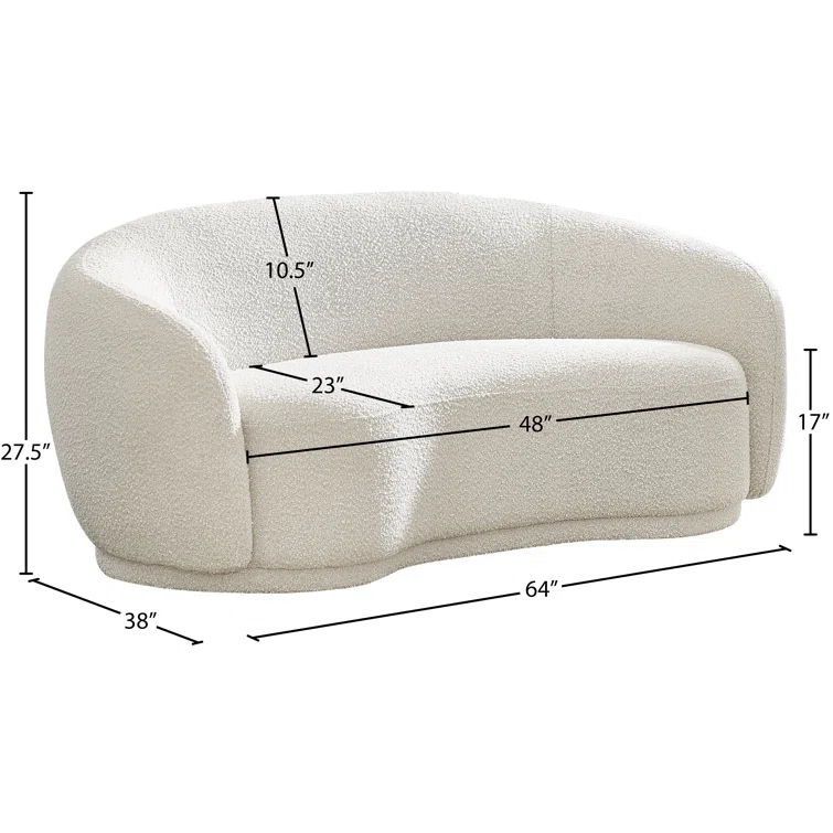 Daetyn 64" Rolled Arm Chesterfield Loveseat