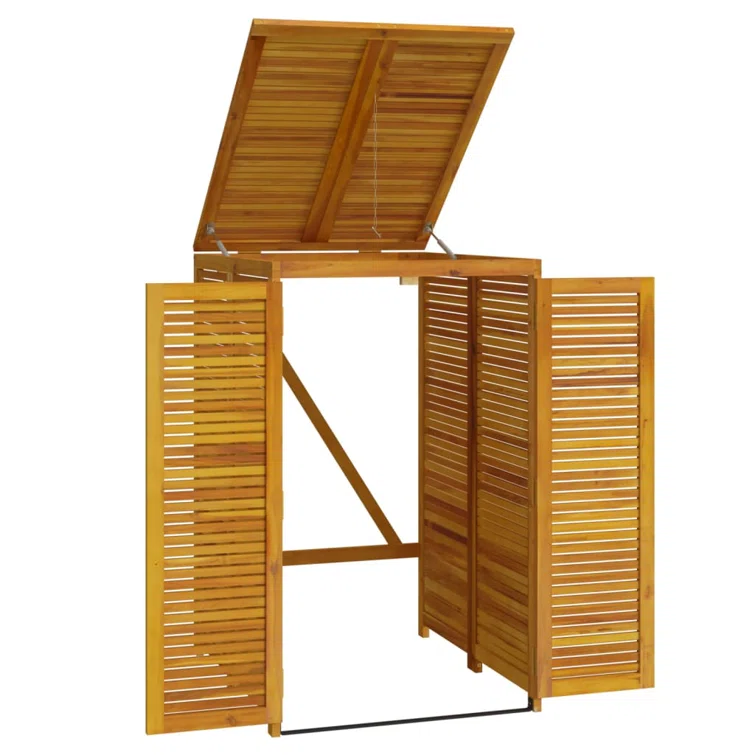 2 ft. W x 3 ft. D Solid Wood Garbage Shed