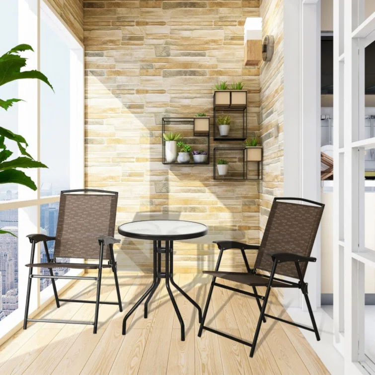 Bevard 2 - Person Round Outdoor Dining Set