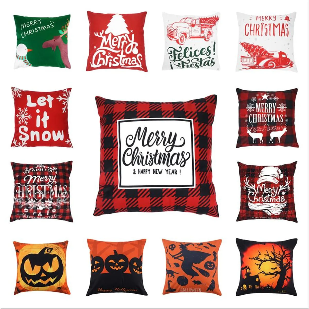 DCP Hallowmas and Christmas Pillow Sham (Set of 2)