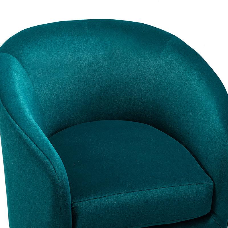 Emanuela Velvet Swivel Barrel Armchair