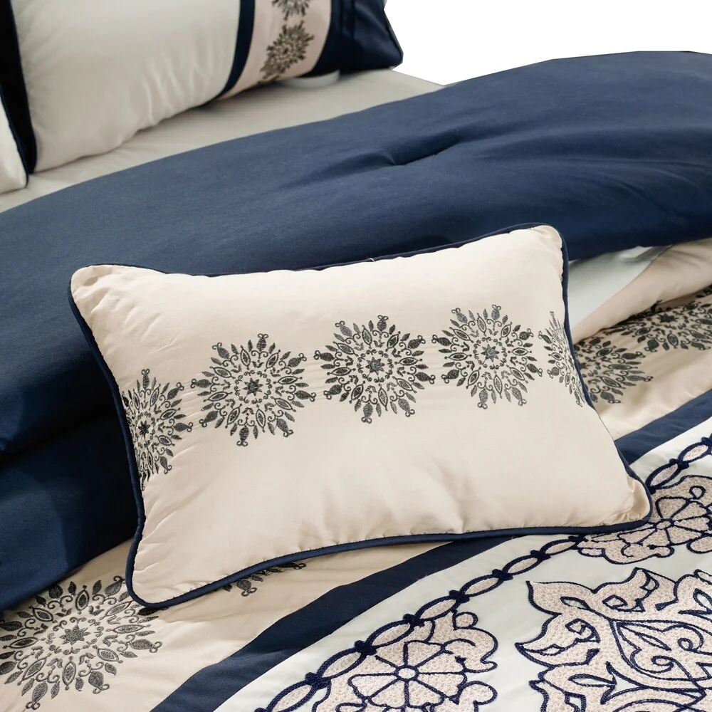 Gracewood Hollow Heco 7-piece Embroidered Comforter Set