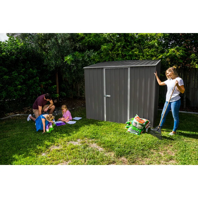 Space Saver Metal Garden Shed 7.5' x 5' - Woodland Gray