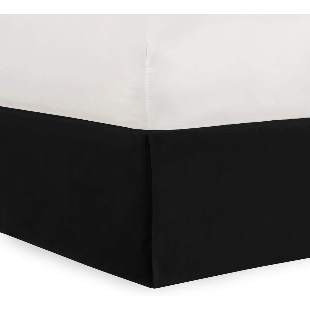 Tailored Velvet Bed Skirt with Split Corner