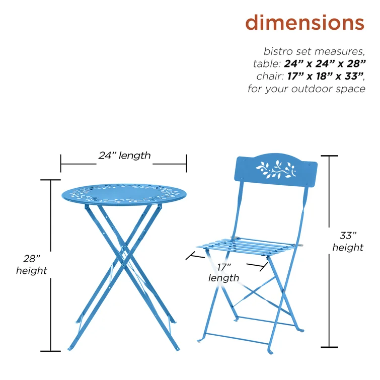 Alfreda 2 - Person Round Outdoor Dining Set