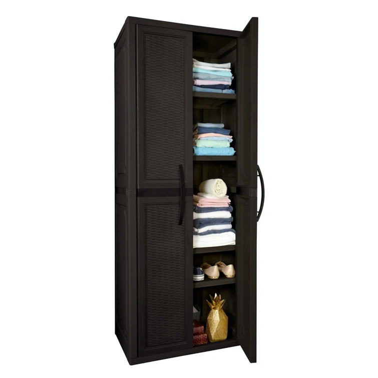 Asmar Plastic Single Storage Cabinet ( 71.85'' H x 27.96'' W x 17.72'' D)