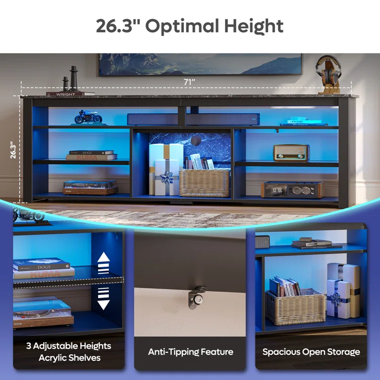 LED TV Stand for TVs up to 75 inch,70