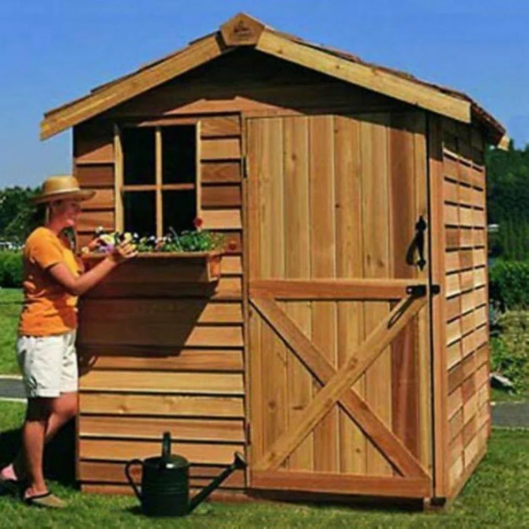 Gardener 8 ft. W x 12 ft. D Western Red Cedar Wood Traditional Storage Shed