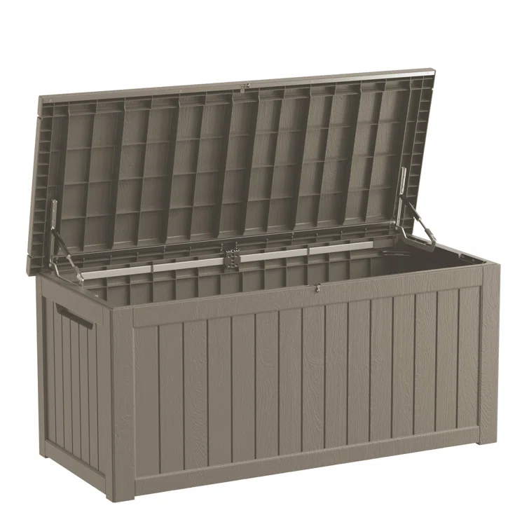 WORACO 32.24'' W 230 Gallons Water Resistant Resin Lockable Deck Box