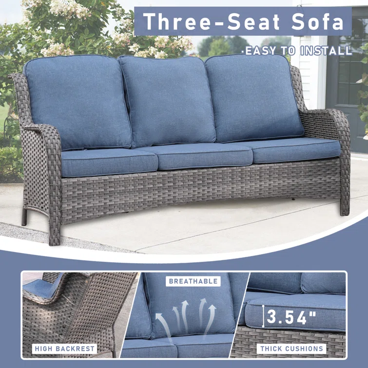 Tommy 5 - Person Outdoor Seating Group with Cushions