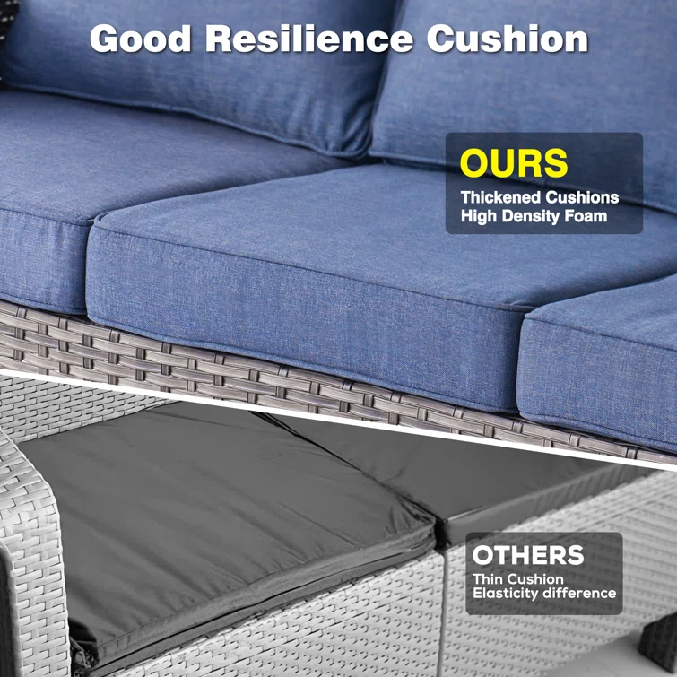 Abderdeen 5 - Person Outdoor Seating Group with Cushions