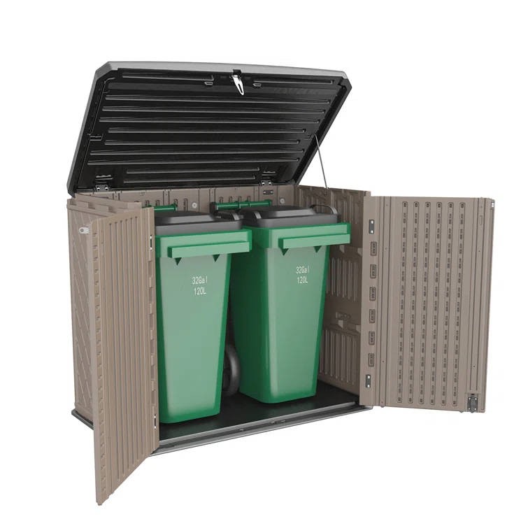 Outdoor 4 ft. 2 in. W x 2 ft. 5 in. D Horizontal Storage Shed