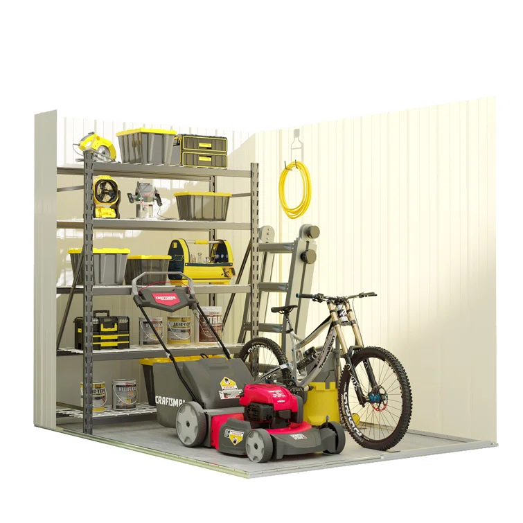 4.6 ft. W x 6.4 ft. D Galvanized Steel Lean-to Garage Shed
