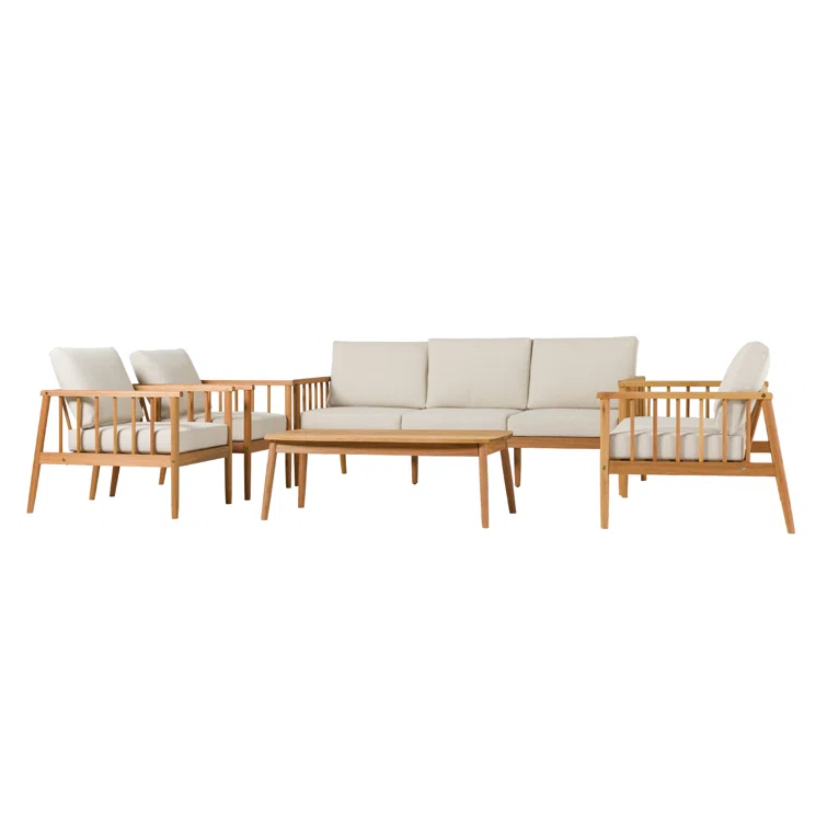 6 - Person Outdoor Seating Group with Cushions