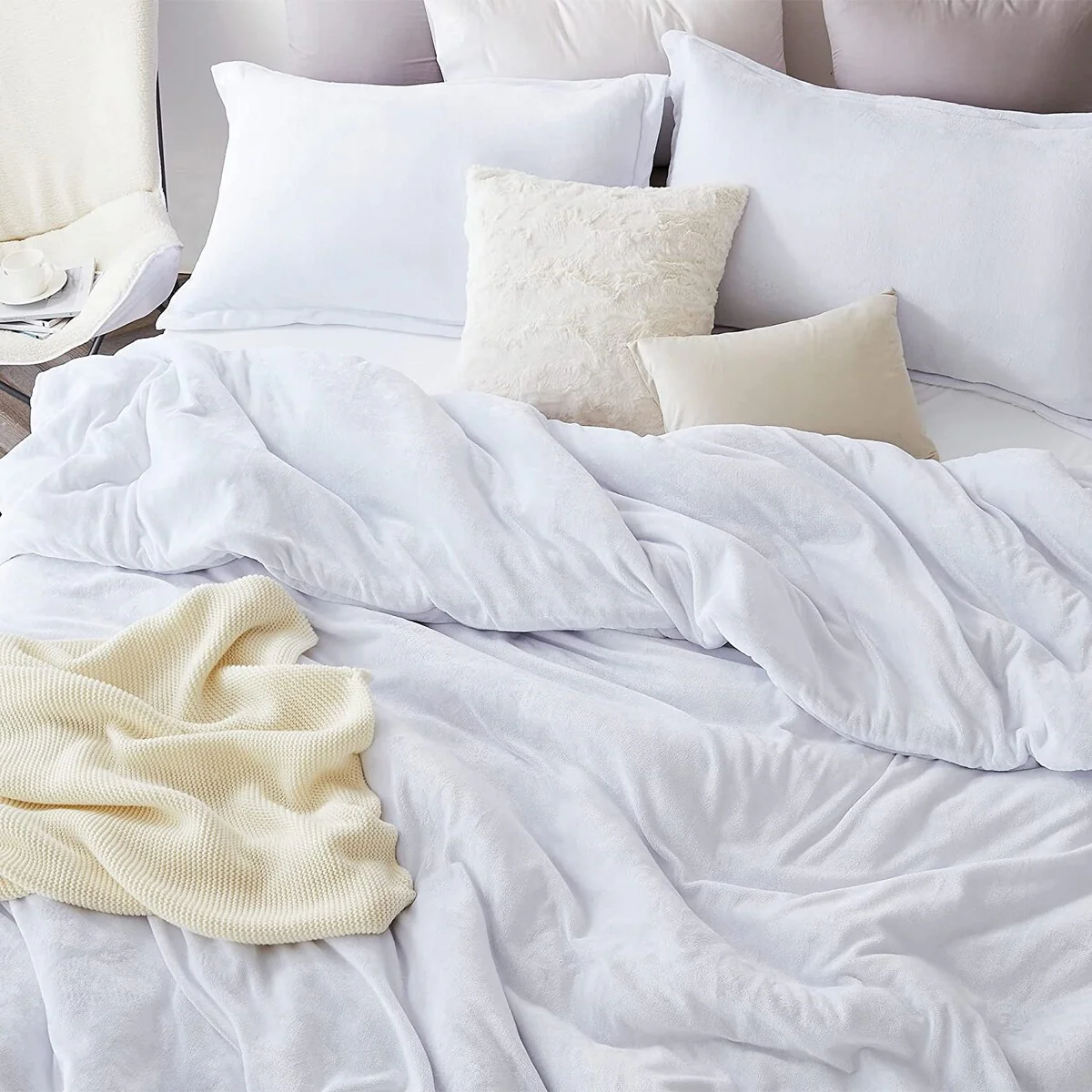 The Original Plush - Coma Inducer? Oversized Comforter Set - Pearl White