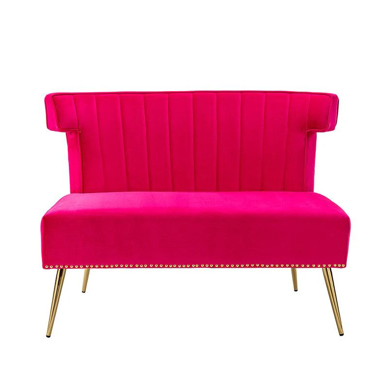 Megara Velvet Armless Wingback Loveseat