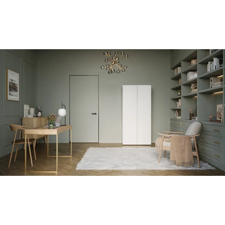 Everest Home 74-inch High 2- or 4-Door Tall Storage Cabinet with Adjustable Shelves