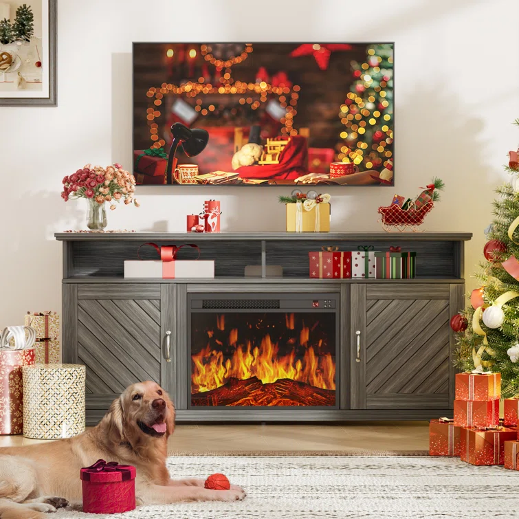 Aillie Farmhouse TV Stand For TVs Up To 70