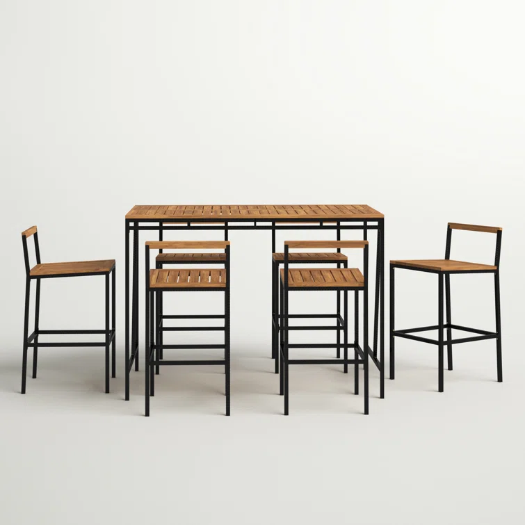 Jaycee 6 - Person Square Outdoor Dining Set
