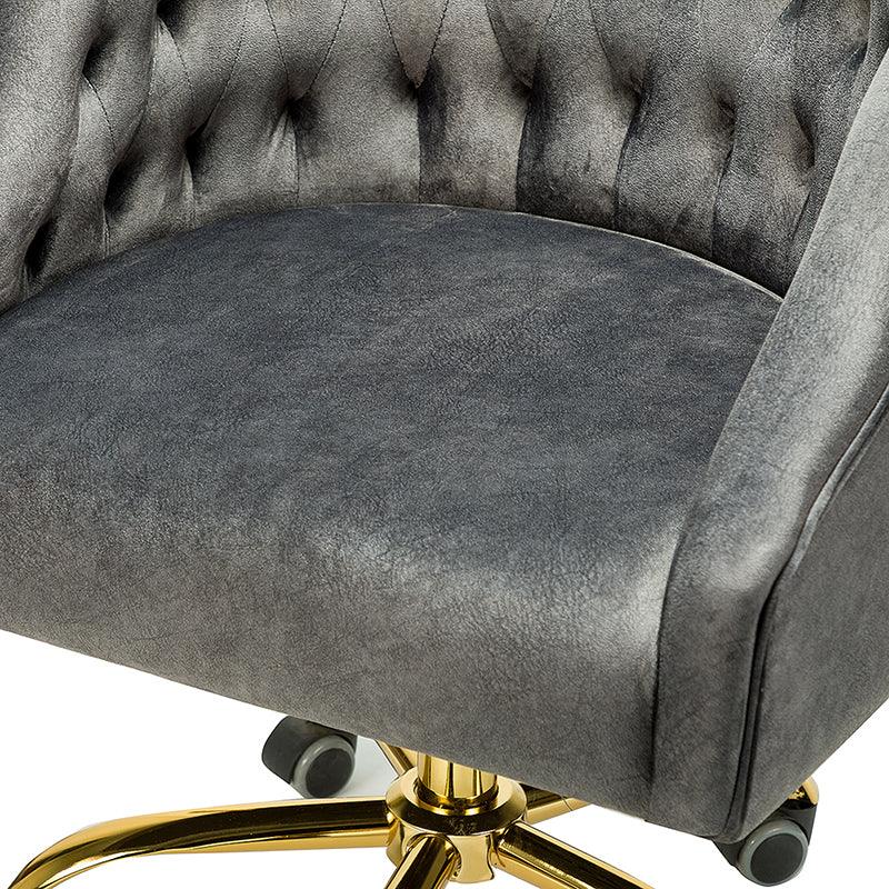 Penelope Velvet Tufted Office Chair