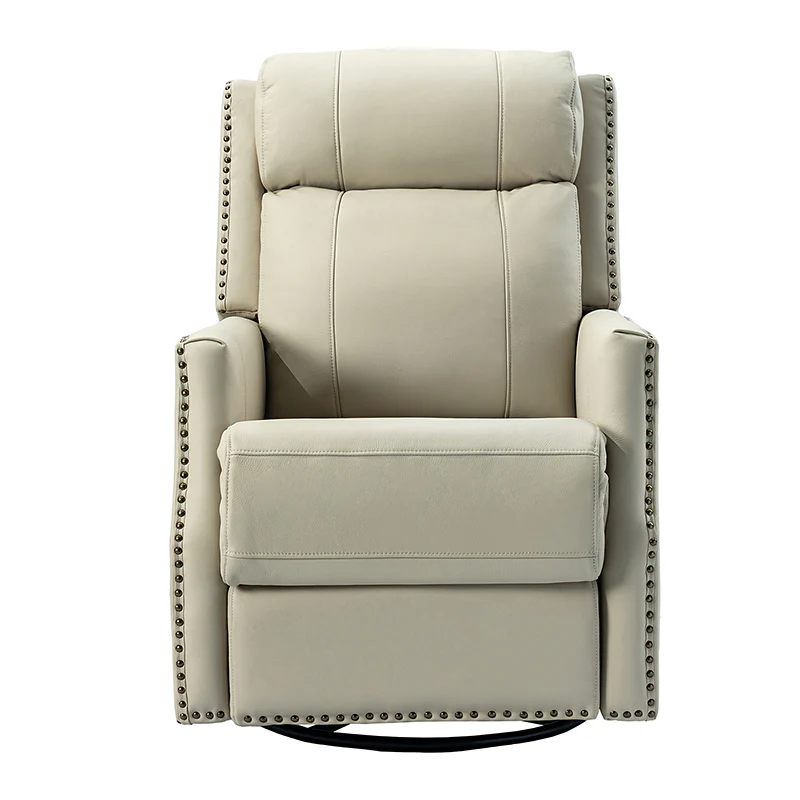 Epimetheus Genuine Leather Manual Swivel Recliner