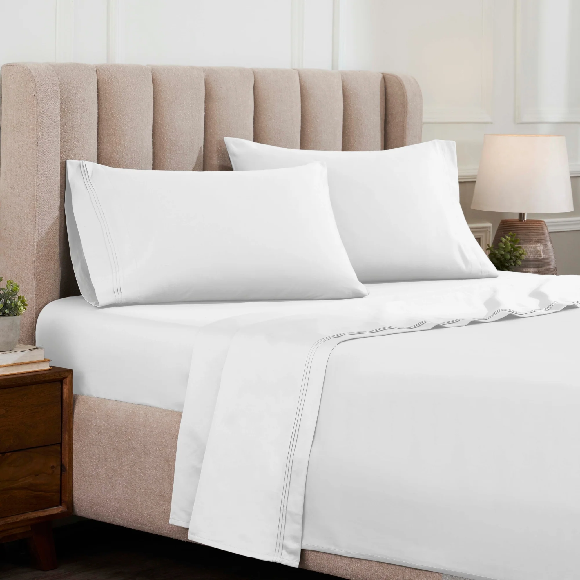 Superior Egyptian Cotton 1500 Thread Count Deep Pocket Solid Sheet Set