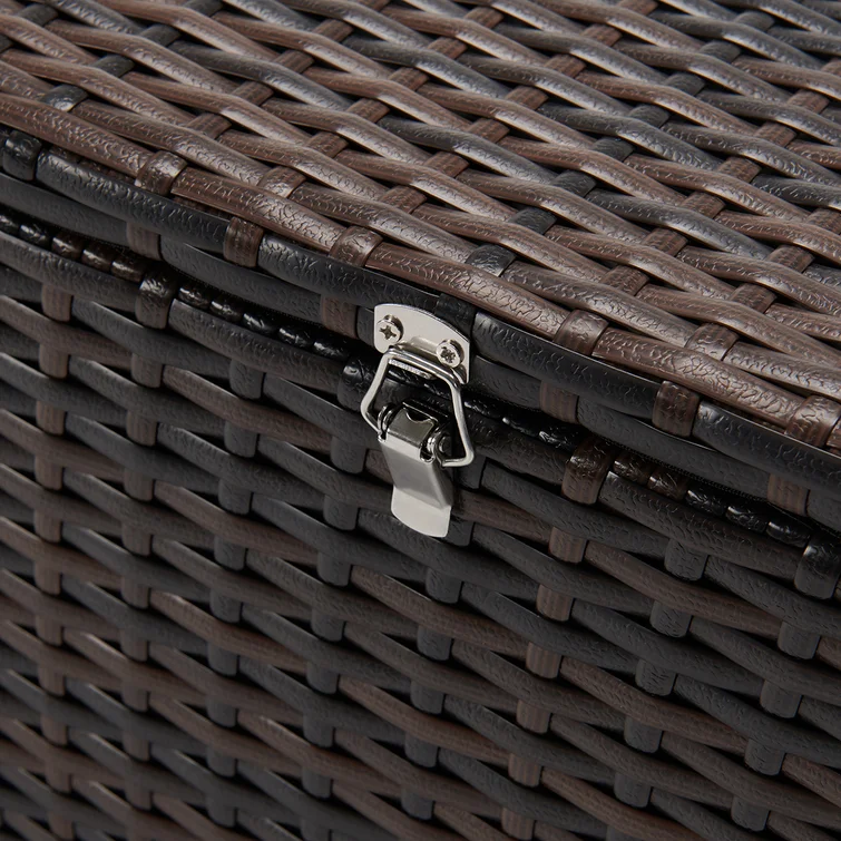 100 Gallons Wicker Outdoor Storage Deck Box